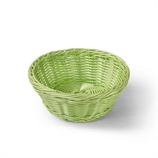 Плетеная корзинка круглая 21x8 см (пластик)