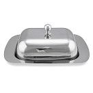 Маслёнка со стальной крышкой 18х12х7 см (нерж.сталь)