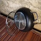 Вок PROMO 36x10см / 8,5л со стеклянной крышкой (алюминий)