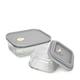 Набор стеклянных контейнеров 2шт 450 / 580мл