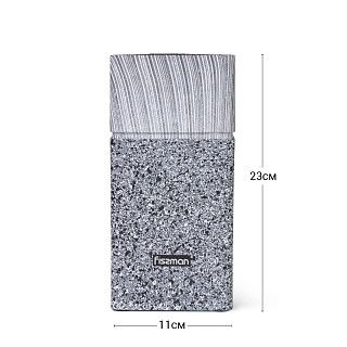 Подставка для хранения ножей 11x11x23см, цвет ГРАФИТ (пластик)