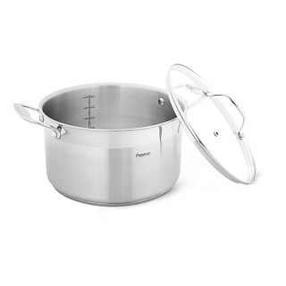 Кастрюля PLATINO 24x13,5 см / 5,7л со стеклянной крышкой (нерж.стал