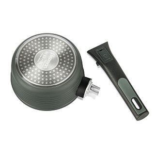 Ковш BRILLIANT 16x7,5см / 1,3л со съем.ручкой и стек. крышкой (алю