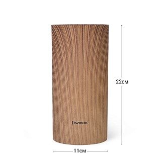 Подставка для кухонных ножей 11x22см круглая, цвет ДЕРЕВО (пластик)