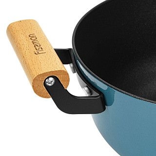 Кастрюля SEAGREEN 24x11см / 4л. со стеклянной крышкой (эмалированны