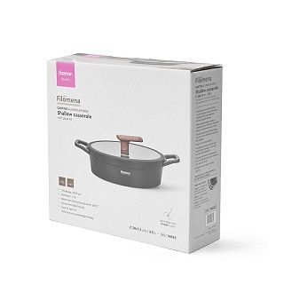 Сотейник FILOMENA  28x7,5см / 3,5л со стеклянной крышкой (алюминий