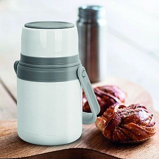 Термос для еды 1000 мл, цвет белый (нерж.сталь)