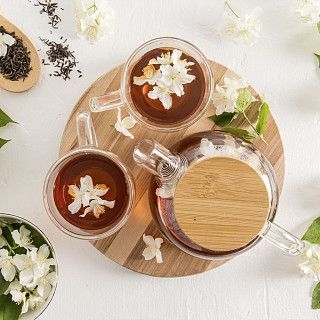 Чайник заварочный 1200мл со стальным фильтром (стекло)