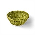 Плетеная корзинка круглая 21x8 см (пластик)