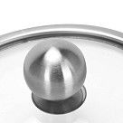 Сахарница со стеклянной крышкой 350 мл (нерж. сталь)