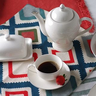 Чайник заварочный ALEKSA 1,1л, цвет белый (фарфор)