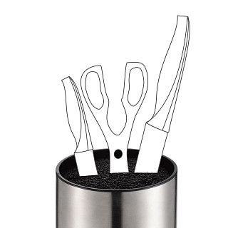 Подставка для хранения кухонных ножей 11x11x22см (нержавеющая сталь