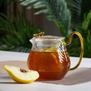 Стеклянный чайник со стеклянным фильтром 600мл