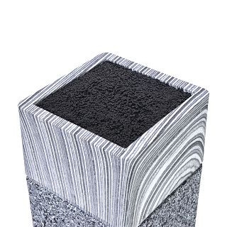 Подставка для хранения ножей 11x11x23см, цвет ГРАФИТ (пластик)