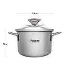 Кастрюля BAMBINO 14x6,0 см / 0,9 л со стекл. крышкой (нерж. сталь)