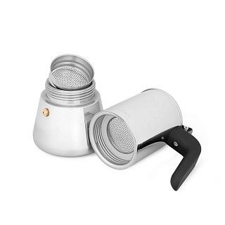 Гейзерная кофеварка 300 мл на 6 порций (нержавеющая сталь)