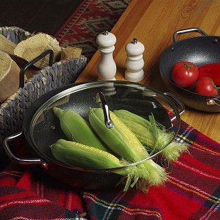 Вок PROMO 36x10см / 8,5л со стеклянной крышкой (алюминий)